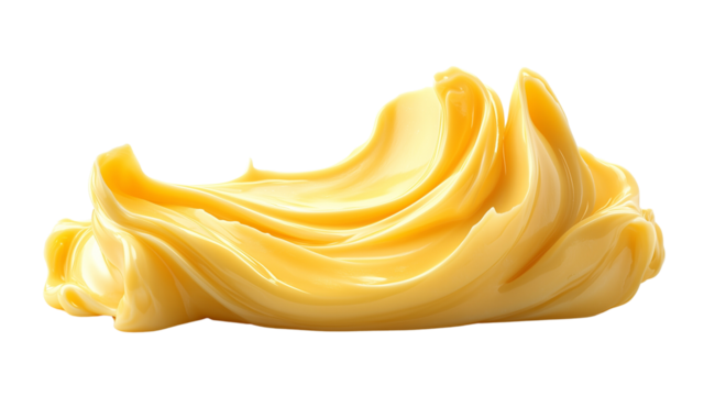 PNG, Butter, butter with cutlery isolated on white background, generated by Generative AI.