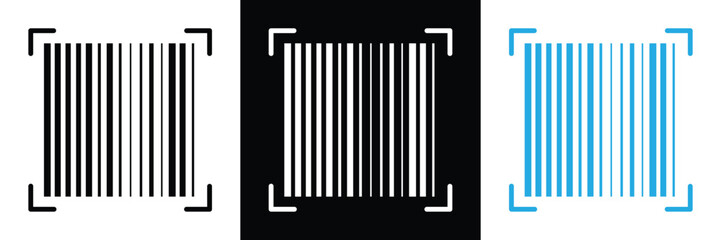 Barcode and QR code labels for scanning, retail store product ID labeling stickers. Pricing tags, serial number badges, inventory barcodes, package tracking codes vector in eps 10.