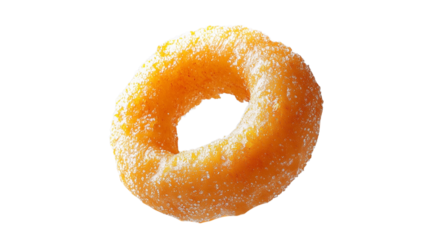 PNG, Burger ingredients, onion rings, isolated on white background, created and generated by AI technologies.