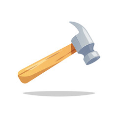 Hammer tool vector isolated on white background.