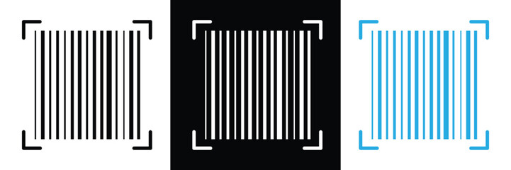 Barcode and QR code labels for scanning, retail store product ID labeling stickers. Pricing tags, serial number badges, inventory barcodes, package tracking codes vector in eps 10.