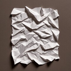 Obraz premium Glued Wrinkled Paper isolated