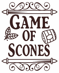 Game of Scones typography t shirt design