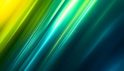 Abstract Green and Yellow Light Streaks Background