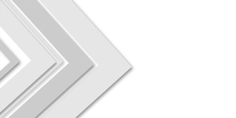 Abstract modern geometric white and grey gradient arrow shape concept texture banner background. design for poster, template, texture, website, banner, vector illustration.