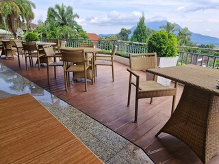 An outdoor patio 