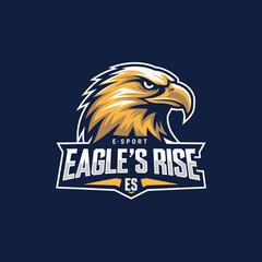 Obraz premium eagle head logo design, premium vector esport design