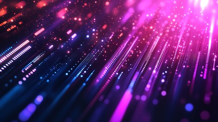 Abstract Digital Background with Network Connections and Technology Particles

