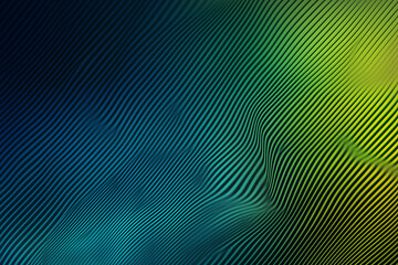 Dark Blue, Green vertical background with bent ribbons. Colorful abstract illustration with gradient lines.