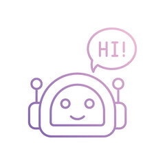 Chatbots icon isolated on a white background. Vector illustration.