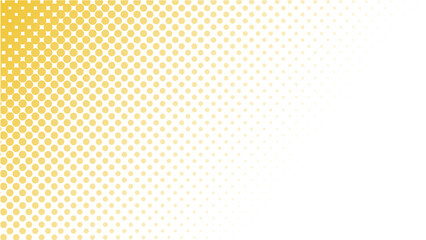 Dotted gradient vector illustration, yellow halftone background