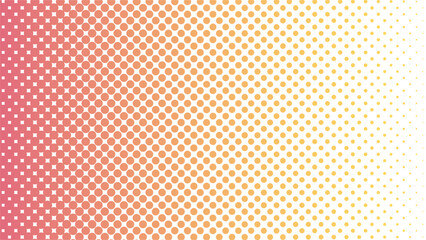 Dotted gradient vector illustration, salmon pink halftone background