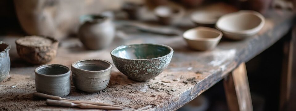 Pottery Workshop Experience, hands-on creative space, diverse tools, vibrant materials, guided sessions, artistic expression, community engagement