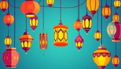 colorful hanging lanterns