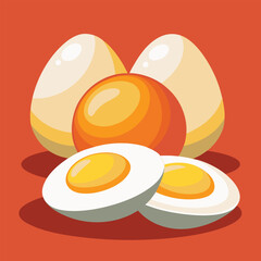 Cartoon Style Eggs Vector Illustration - Fun and Whimsical Egg Design