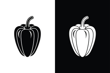 Stylish Paprika Icon. Vector Capsicum Symbol for Food Projects