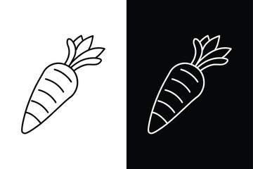 Simple Parsnip Icon. Outline Style for Modern Design Projects