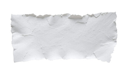 Torn White Paper with Rough Edges and Visible Creases