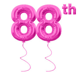 88 Year Anniversary Pink  Balloon  