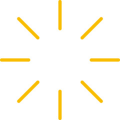 キラキラ アイコン シンプル 黄色 単体 ベクター 線