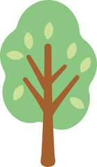 木 シンプル 単体 イラスト 緑