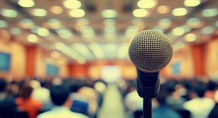 Blur of auditorium room use for present meeting background , isolated on white background,  , copy space for text,