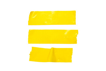 Yellow masking tape separated from backgroun, clipping path