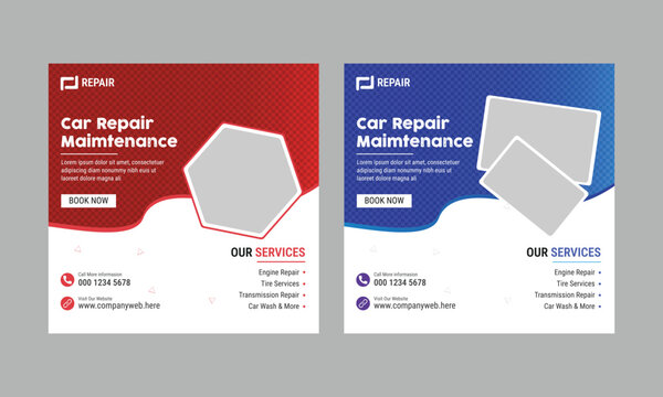 Plumbing service social media post design. Professional plumbing service Layout Template  - Powered by Adobe