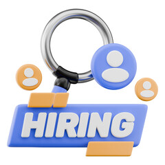 Hiring 3D Banner