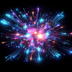 Obraz premium Radial abstract holographic spectrum artwork