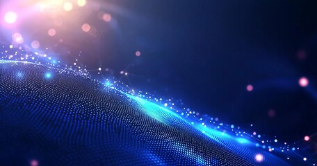 Fototapeta premium View of technology planet of data with dots connections. , isolated on white background, , copy space for text,