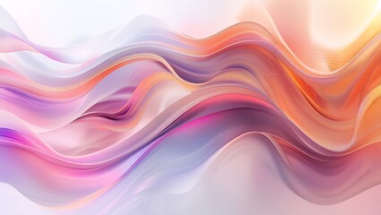 Obraz premium colorful Waves in an Abstract Digital Landscape, Fluid Wave Patterns, A Stunning Abstract Background, abstract background with waves, 