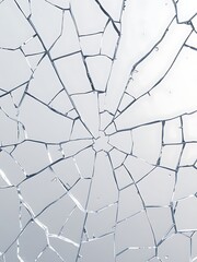 Obraz premium Cracked Glass Reflecting a Sky of Possibilities. AI Generated