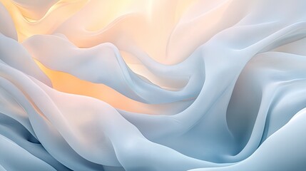 Obraz premium Abstract white and gray smoke flowing across the image in soft, undulating waves, offering clear space in the center for adding text or a logo.