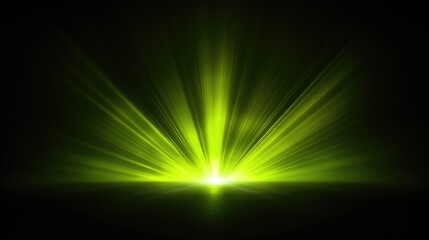 Obraz premium A soft halo of glowing green light spreading outwards on a deep gradient background.