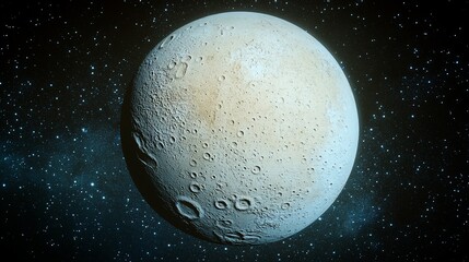 Naklejka premium Cratered moon, space, night sky, cosmic, science