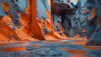 Orange Colorful Texture Paint Background Creative Asbtract Art Concrete Wallpaper