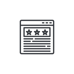 Write Review line icon