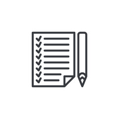 Write To-Do List line icon