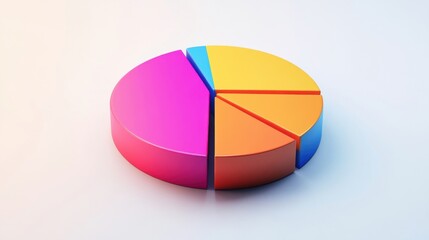 Obraz premium a colorful pie chart on a white surface
