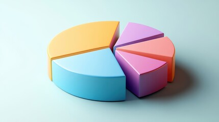 Obraz premium a pie chart with four sections of it