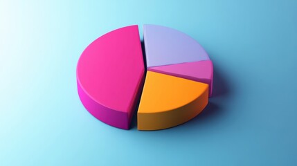 Obraz premium a pie chart with a few different sections
