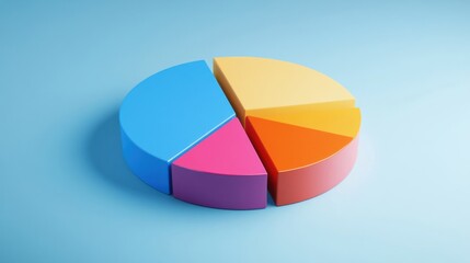 Obraz premium a pie chart with four sections of it