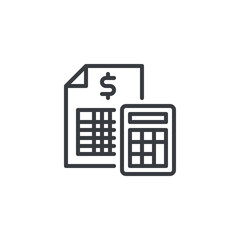 Write Budget line icon