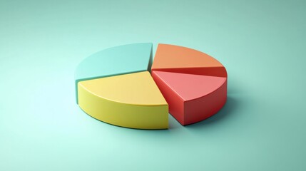 Obraz premium a pie chart with four sections of it