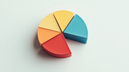 Obraz premium a pie chart with four sections of it