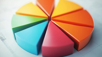 Obraz premium a pie chart with a few different colors