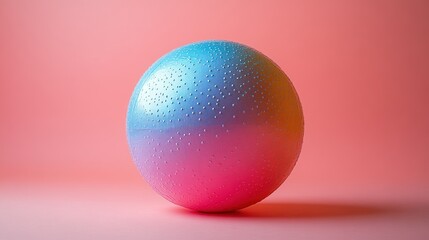 Pastel ombre egg, speckled, pink background.
