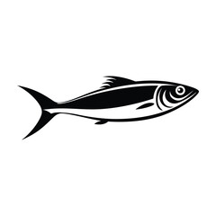Obraz premium Minimal Anchovy vector isolated silhouette