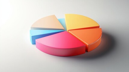 Obraz premium a pie chart with a few different colors